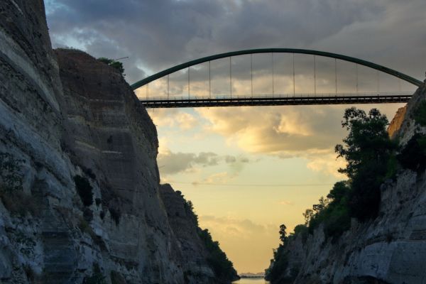 Cruising through Canal of Corinth