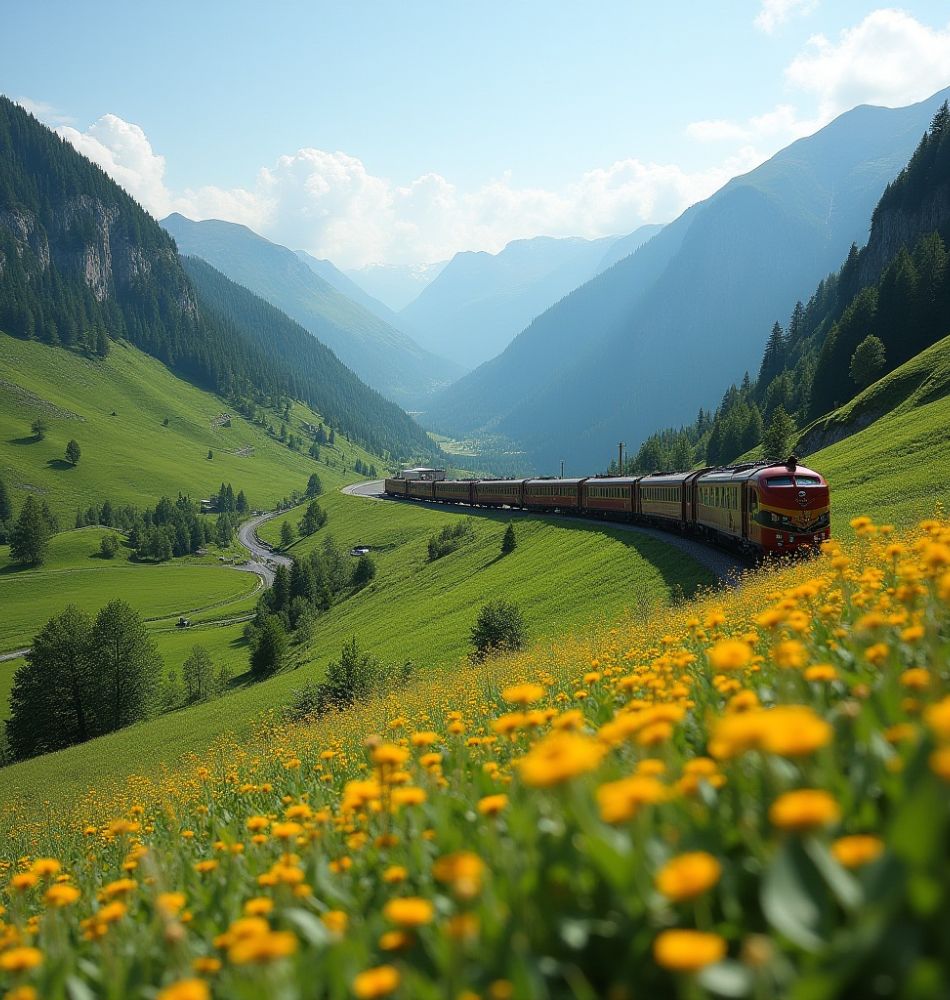 Experience Swiss Mountains and Golden Pass Line